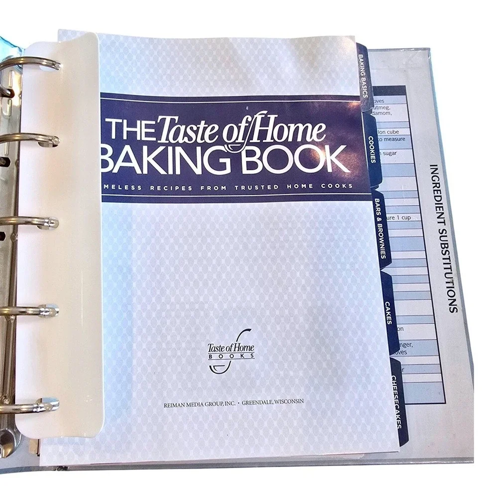 Taste of Home Baking Book Cookbook 2007 Ring Binder Flaps 725+ Recipes 1st Ed